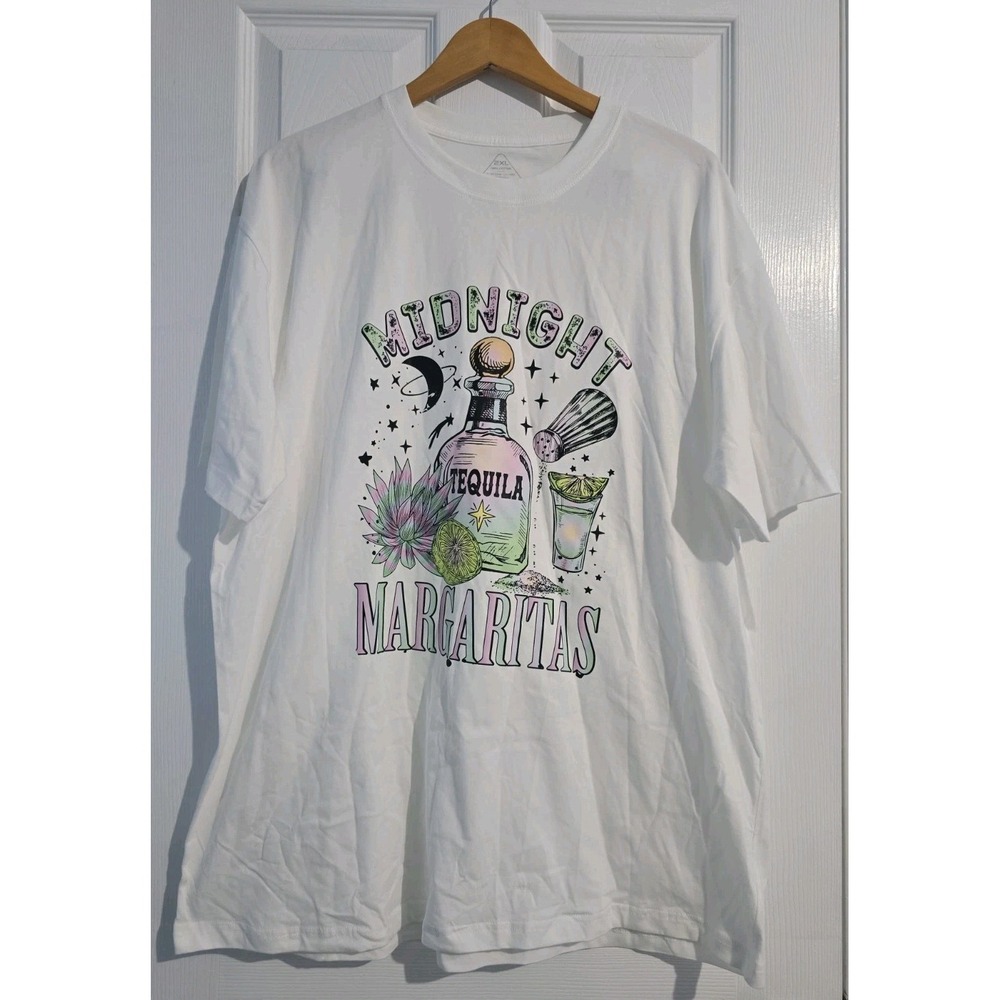 Midnight Tequila Margaritas White T Shirt 2XL